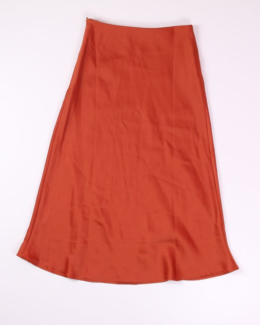 Orange  Midi Skirt, XS