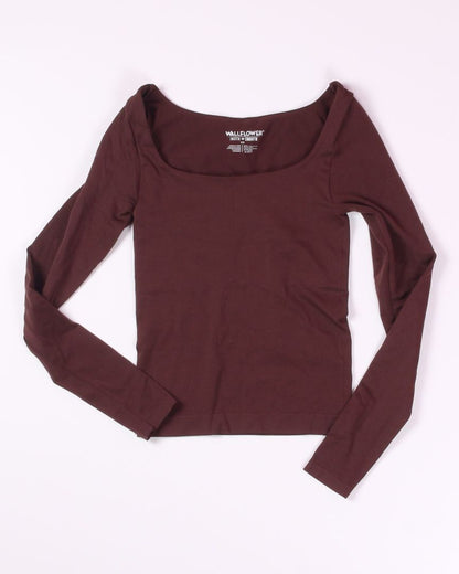 Brown Wallflower Basic Long Sleeve, XS