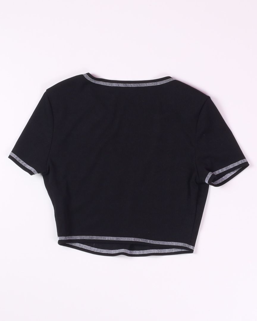 Black Shein Baby Tee, S