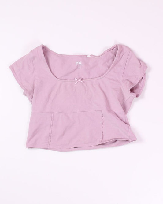 Purple PAC Cropped Tee, M