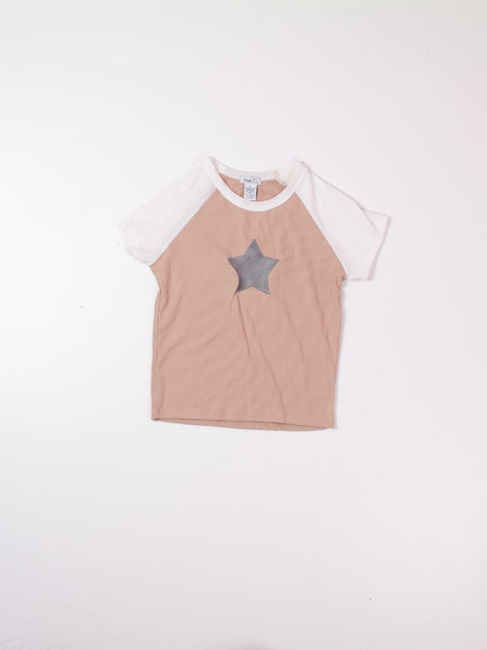 Beige Rue 21 Ribbed Tee, M