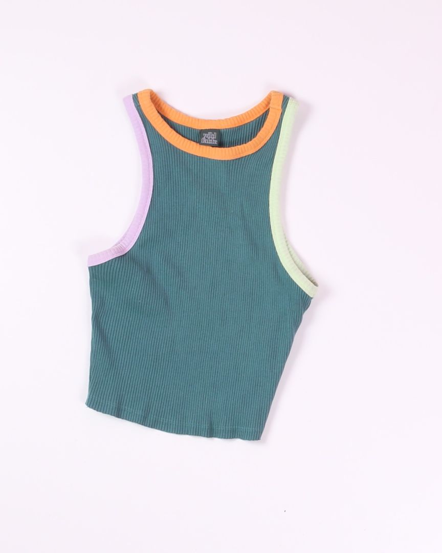 Green WIld Fable Cropped Tank, XS