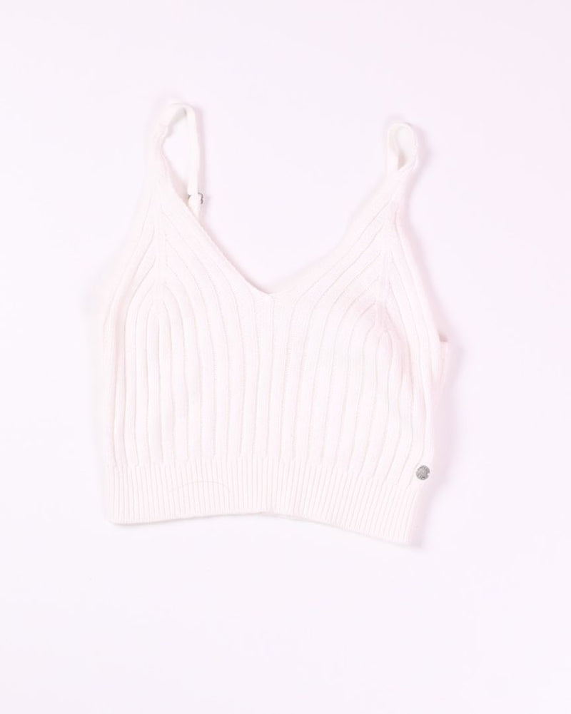 White Roxy Cropped Cami, XS