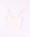 White Roxy Cropped Cami, XS