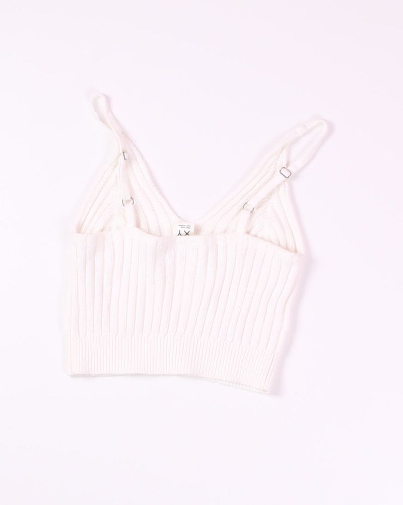 White Roxy Cropped Cami, XS