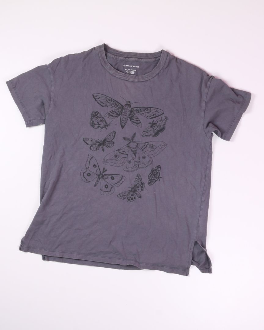 Gray American Eagle Graphic Tee, XS/S