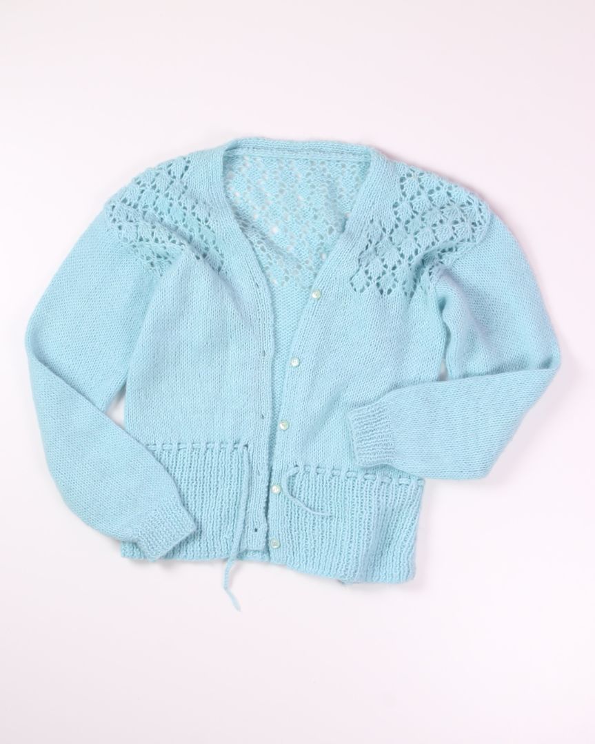 Blue Tied Sweater, M