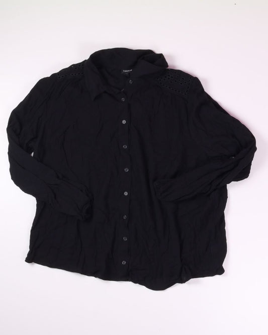 Black Torrid Button Down Blouse, 3X