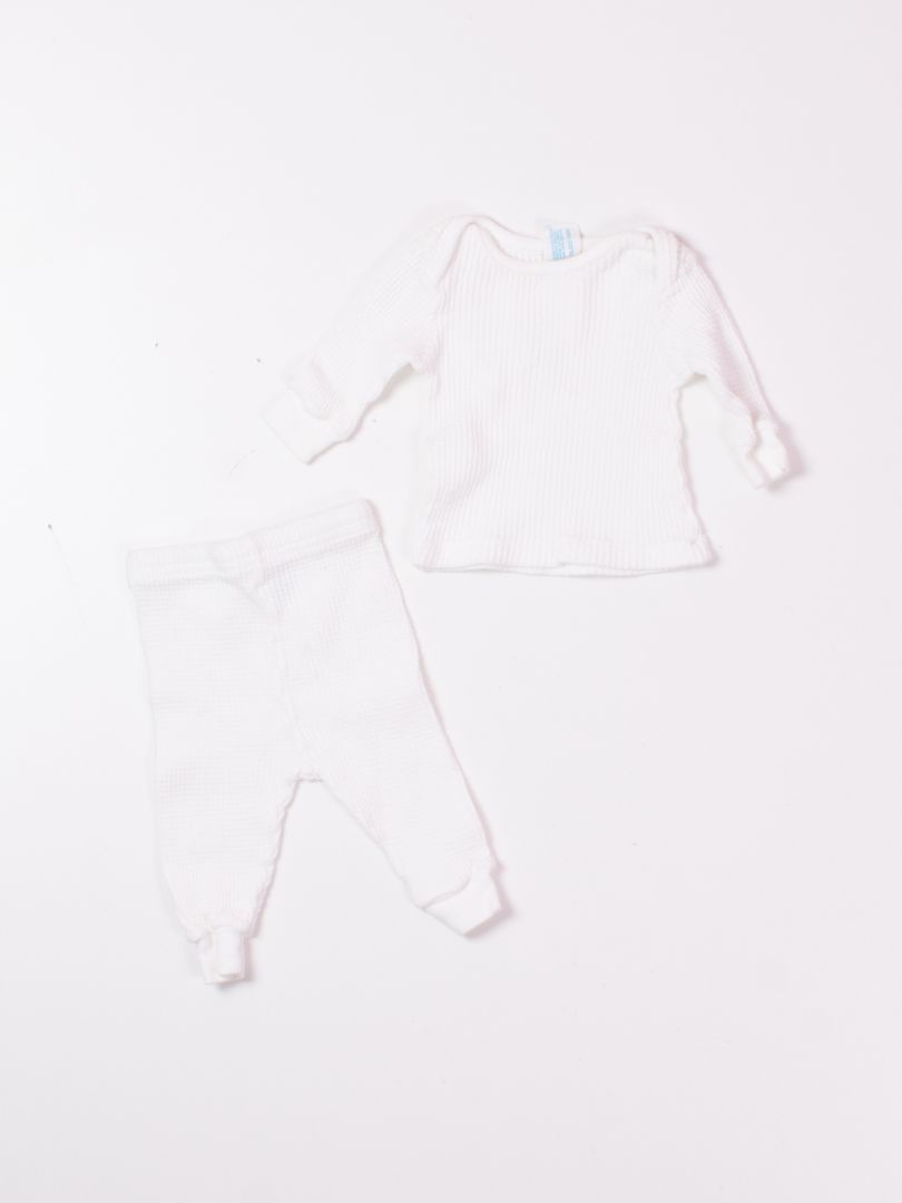 White Carters Kids Waffle Knit Set, S