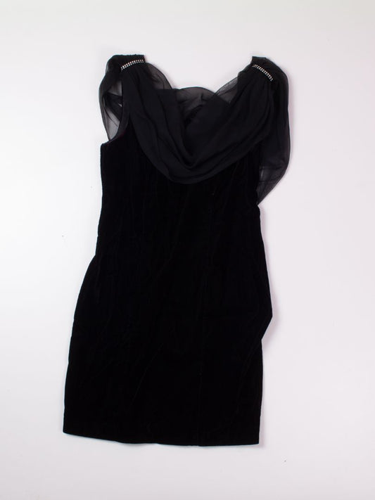Black Scarlett Velour Dress, 11-12