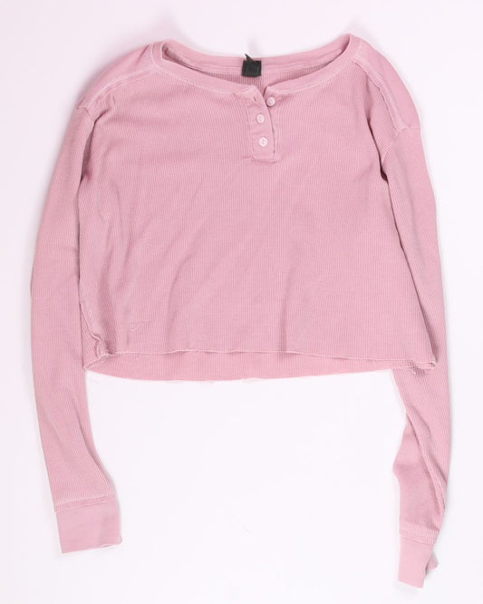 Pink Wild Fable Cropped Long Sleeve, L