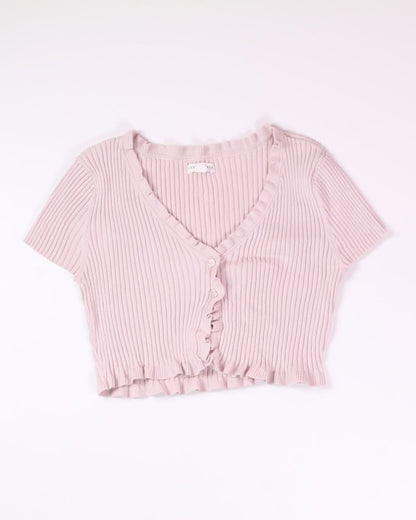 Pink Aeropostale Cropped Cardigan, L