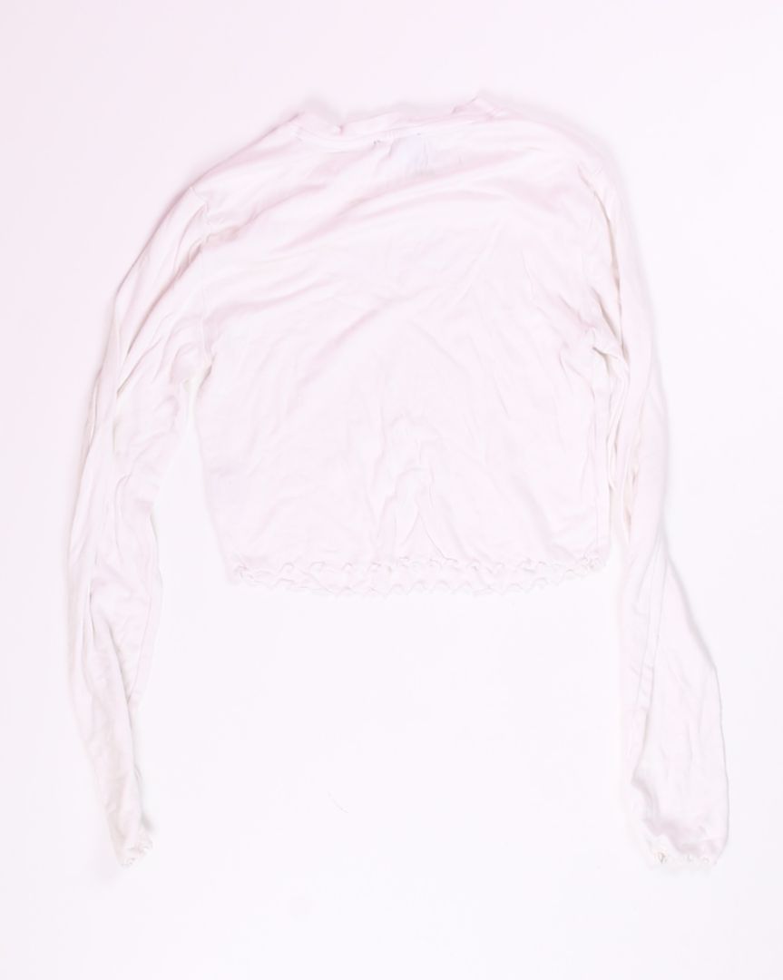 White Forever21 Baby Tee, M