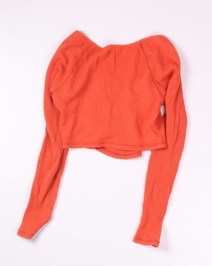 Orange BDG Cropped Long Sleeve, L