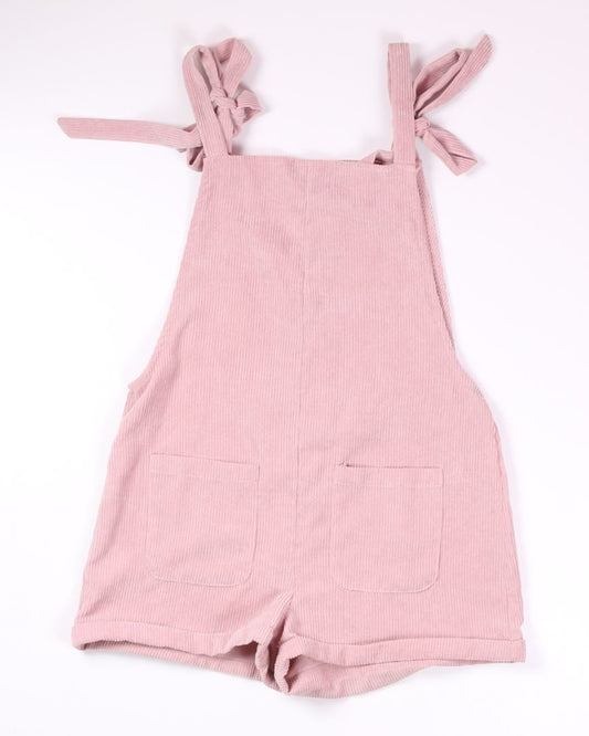 Pink Shein Corduroy Short Overalls, S