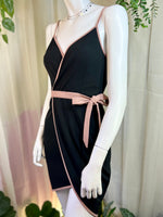 Black Windsor Wrap Dress, S