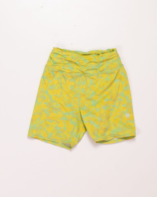 Green/Yellow LA Hearts Bike Shorts, XS
