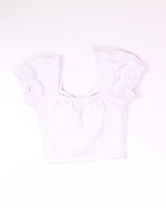 Purple Madden NYC Short Sleeve Blouse, XS