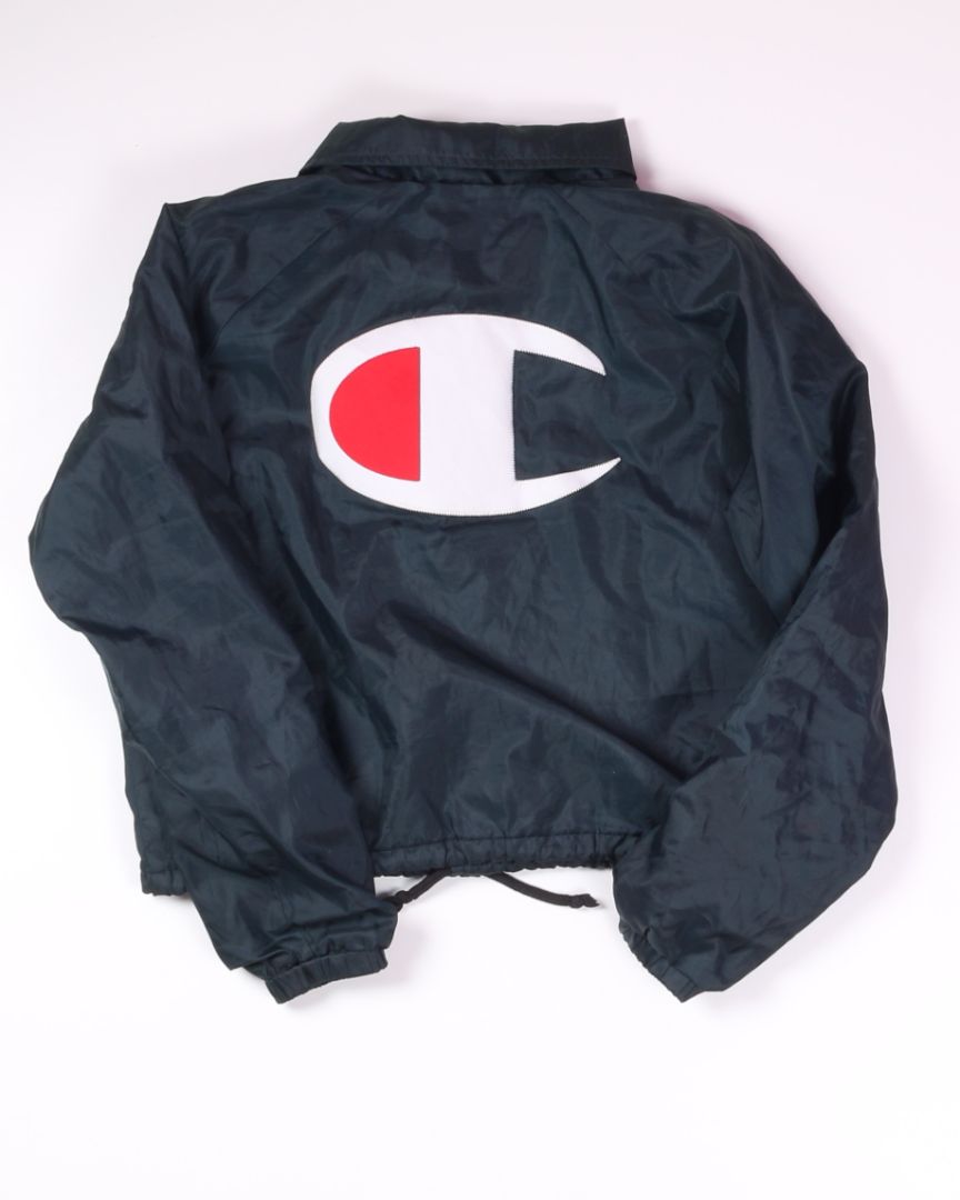 Black Champion Cropped Windbreaker, M