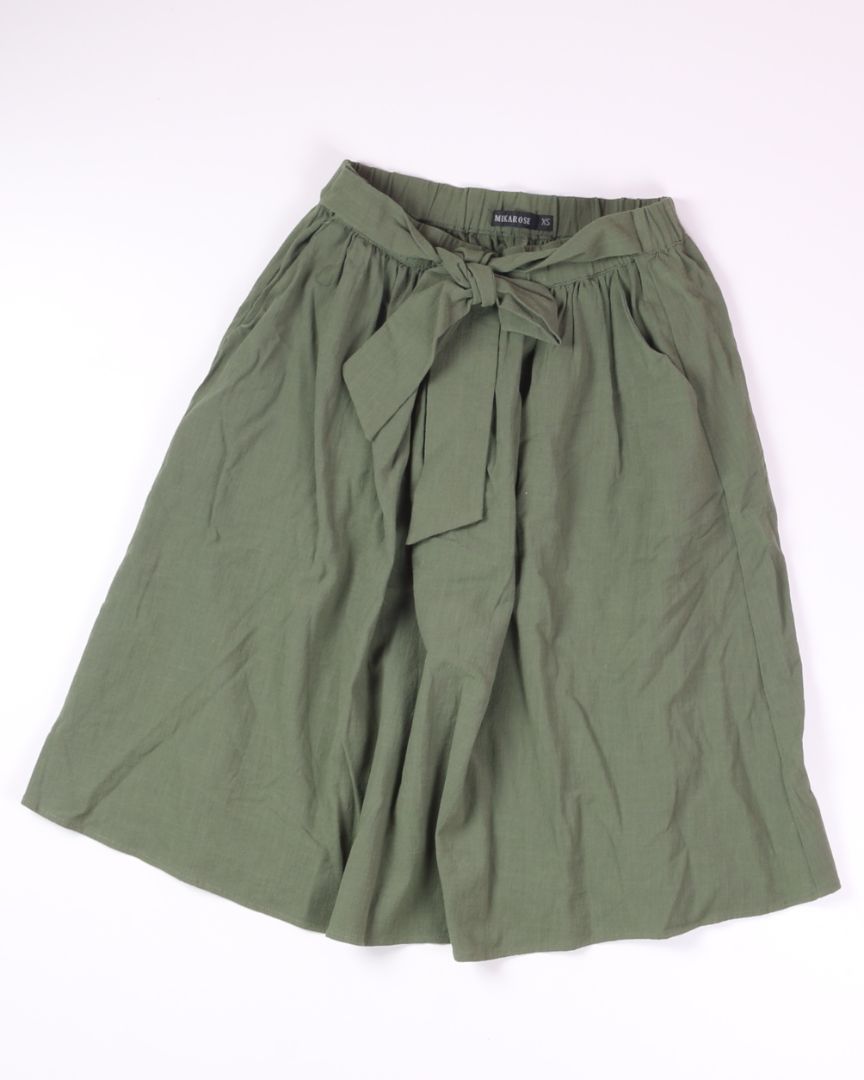 Green Mikarose Midi Skirt, XS