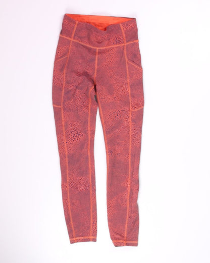 Orange/Navy LuluLemon Leggings, S