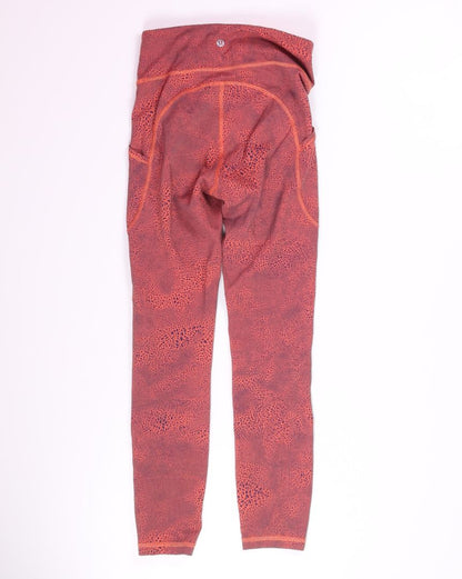 Orange/Navy LuluLemon Leggings, S