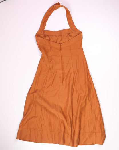 Brown Forever21 Halter Dress, M