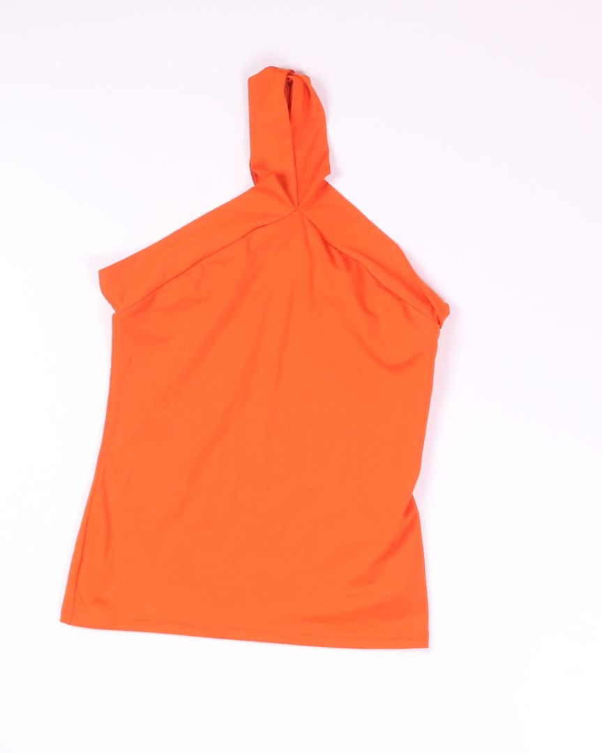 Orange Shein Halter Tank, S