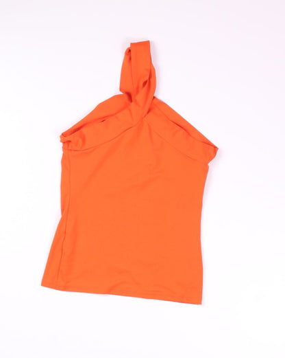 Orange Shein Halter Tank, S