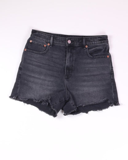 Black American Eagle Cutoff Denim Shorts, 8