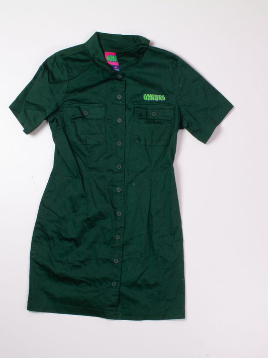 Green Empyre Collared Dress, M