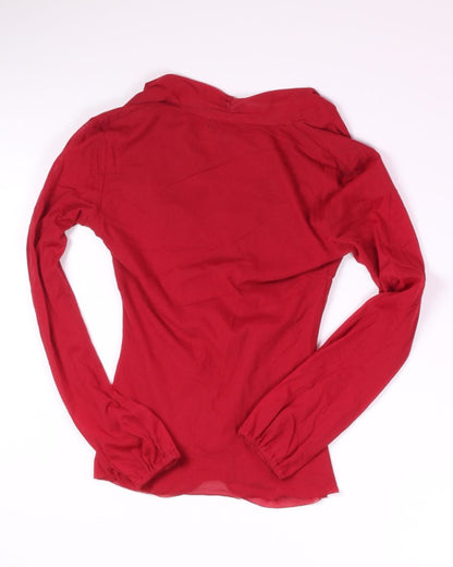 Red Bisou Bisou Y2K Long Sleeve, S