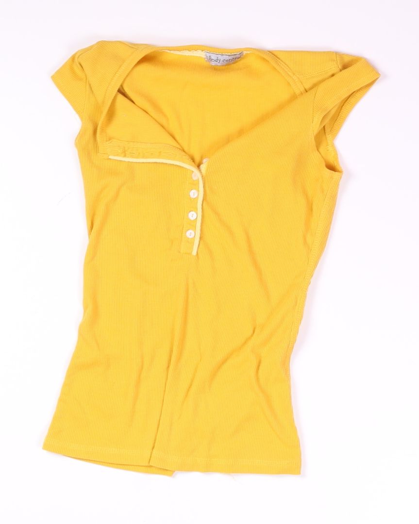 Yellow Body Central Y2K Tee, M