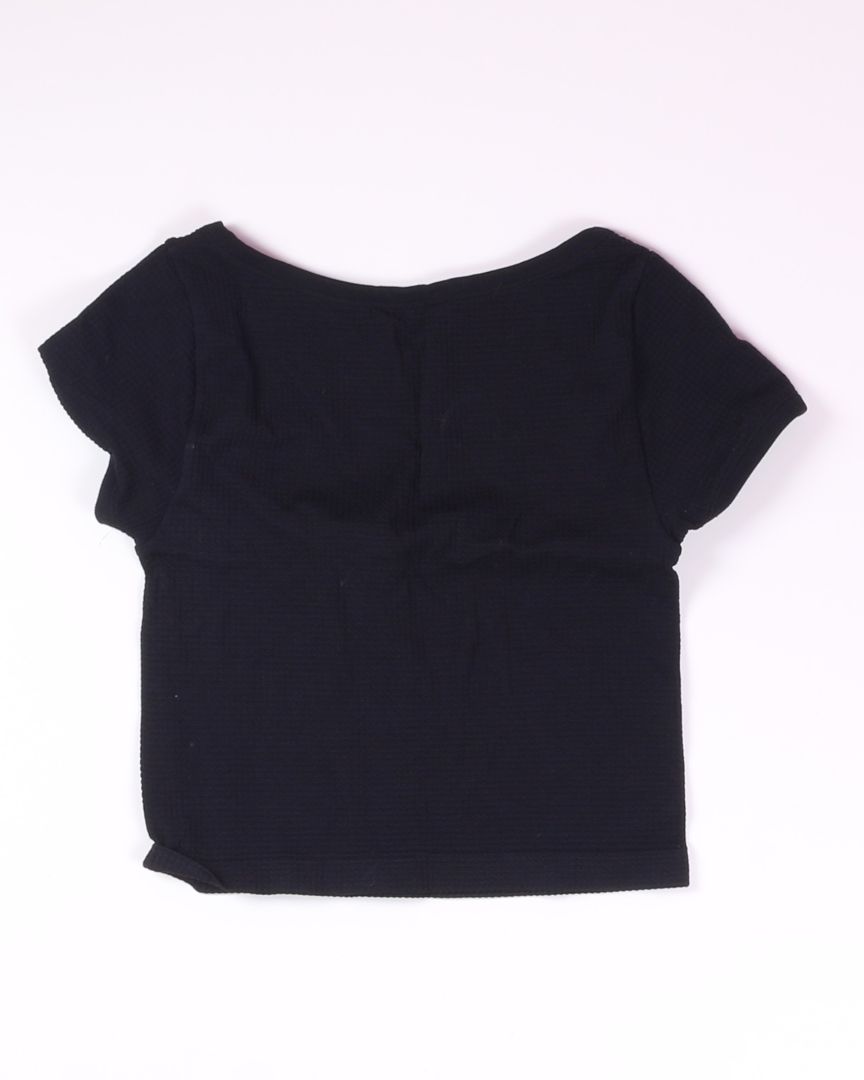 Black Est. Pac 1980 Cropped Tee, M