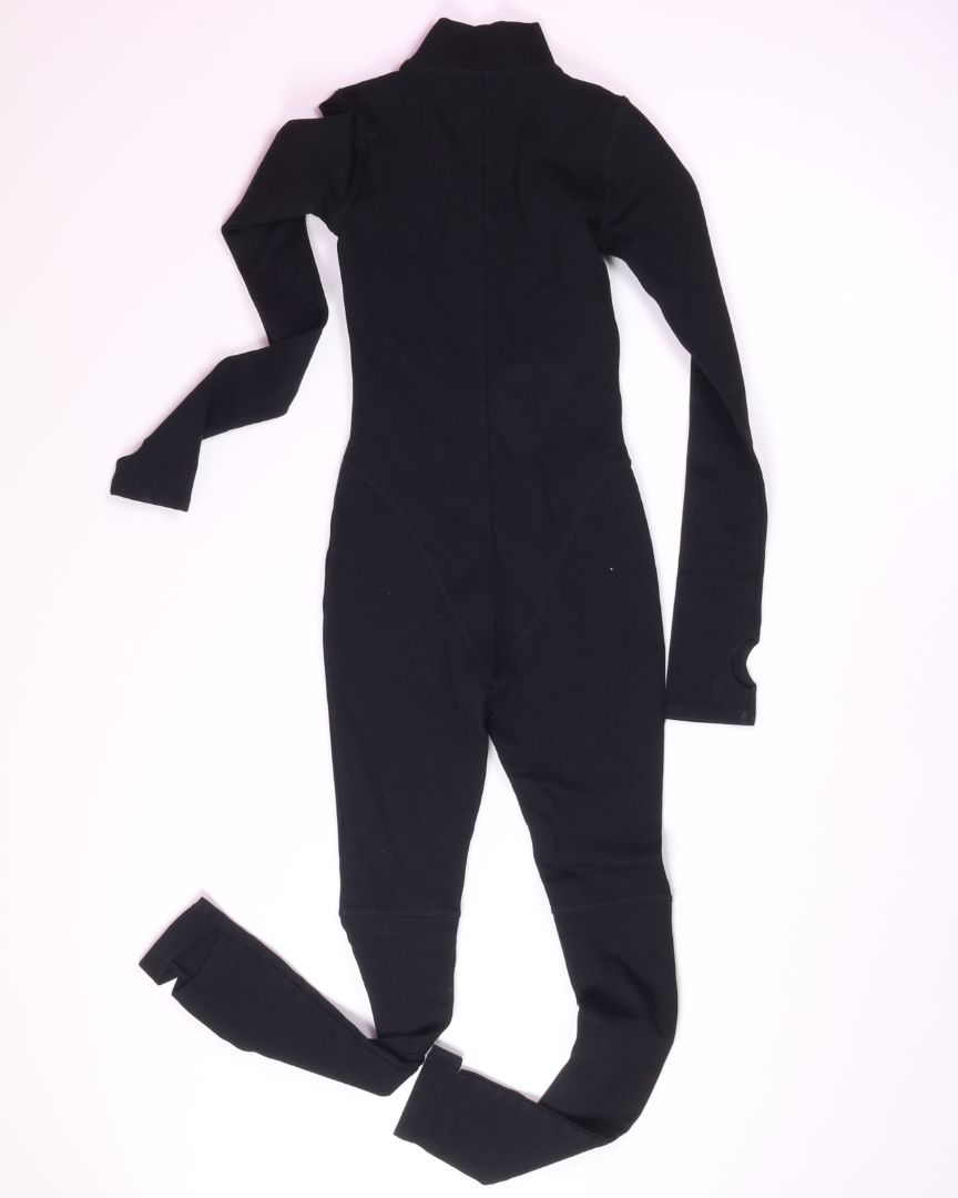 Black Matte Brand Full Body Suit, XS