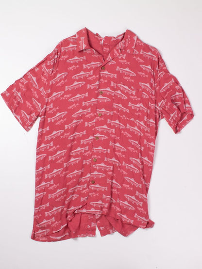 Pink St John's Bay Short Sleeve Button Up, M