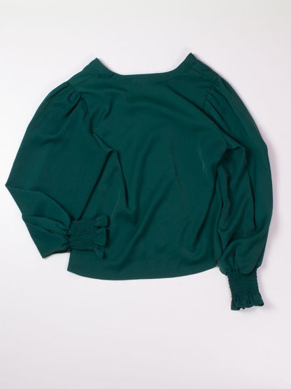 Green Vine & Love Button Up Blouse, S