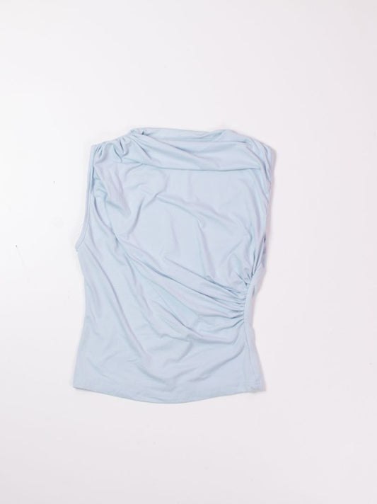 Blue Shein Mock Neck, M