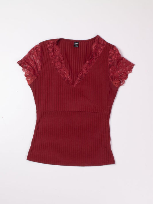 Red Shein Baby Tee, M