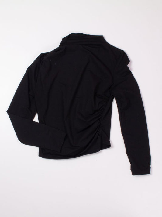 Black Shein Mock Neck, L