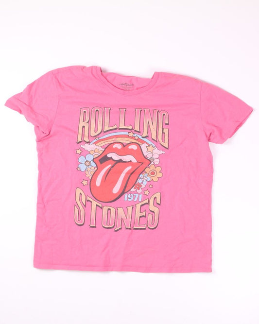 Pink Rolling Stones T-shirt, L