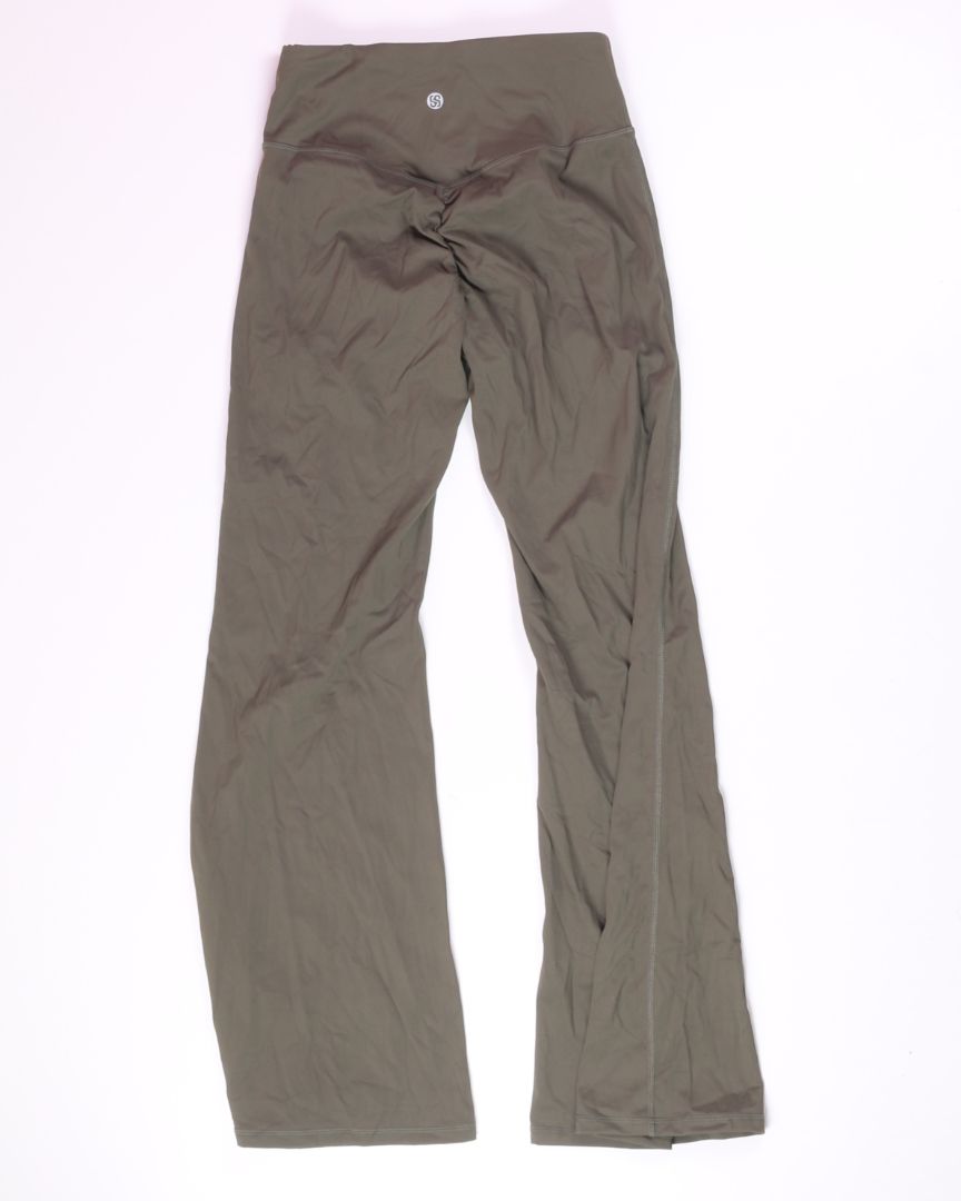 Green Flare Pants, S