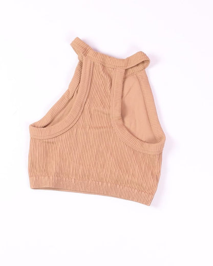 Brown Aerie Cropped Tank, S