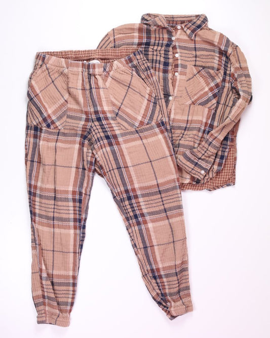 Brown Aerie Flannel Set, M