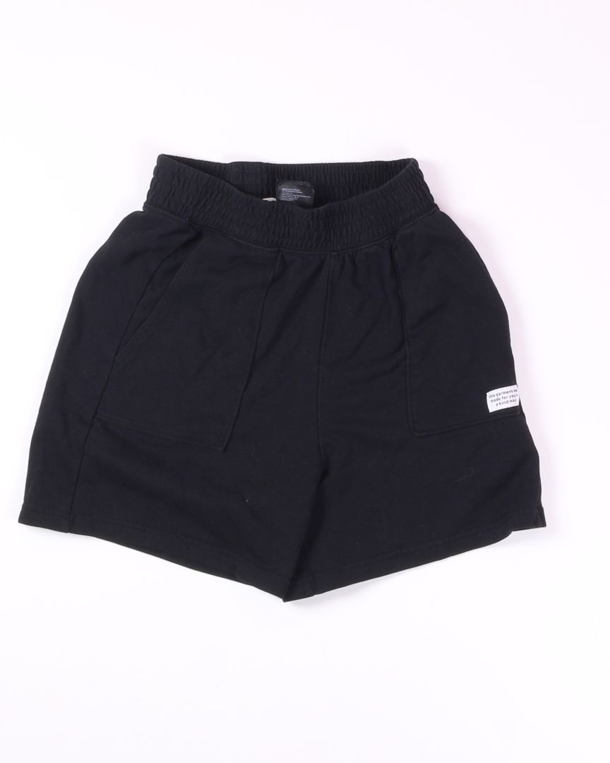 Black Divided Soft Shorts, XS