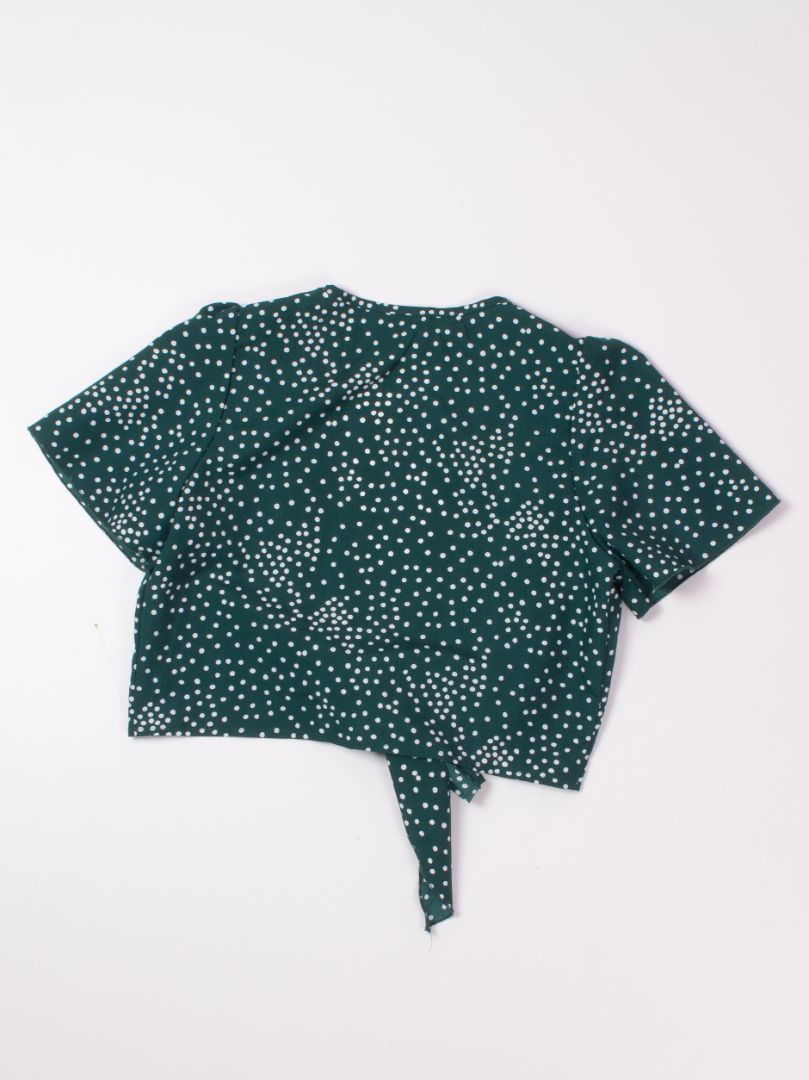 Green Shein Tied Blouse, XS