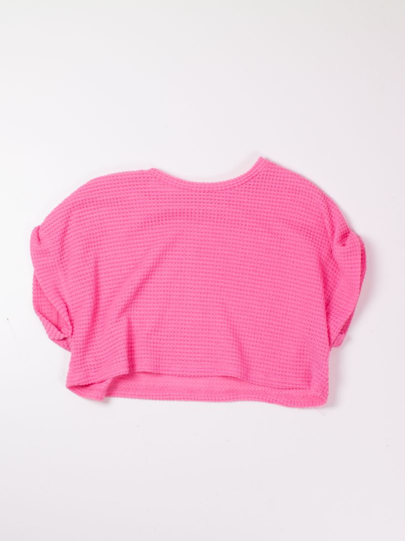 Pink Shein Cropped Tee, L