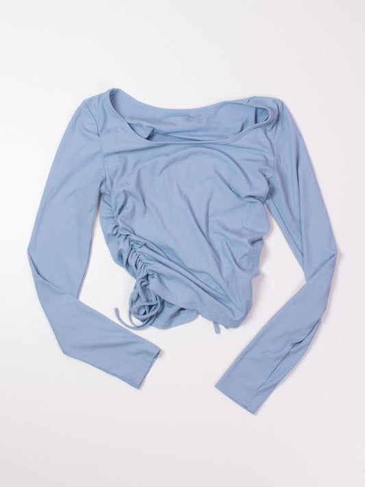 Blue Shein Cinched Long Sleeve, L