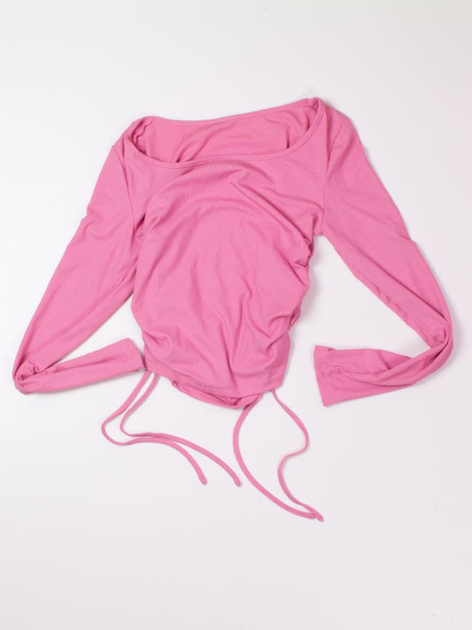 Pink Shein Cinched Long Sleeve, L