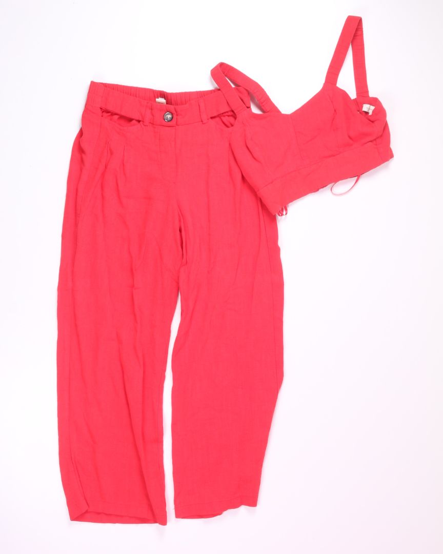 Red Monteau Tank + Pants Set, M